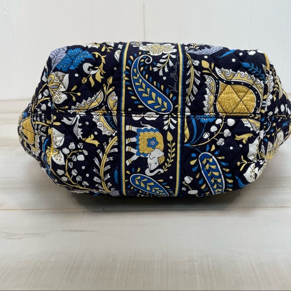 NWT Vera Bradley Side By Side Ellie Blue Shoulder Tote - Picture 4 of 10